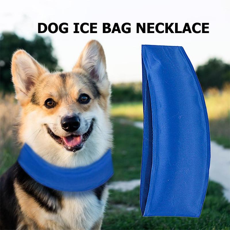 Pet Summer Cold Scarf Soft Ice Bag Necklace Cooling Collar Practical for Dogs Wrap Neck Necessary Pet Heat Protection Gadgets - ebowsos