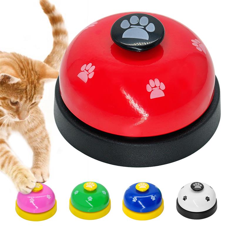 Pet Toys Bell Dog Feeding Ringer Pet Educational IQ Training Squeak Toy Interactive Pets Kitten Toys Eating Food Feed Reminder-ebowsos