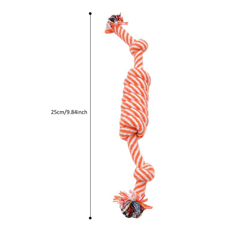 Pet Weave Rope Toys Dog Chewing Toy Doggy Training Knot Grinding Clean Teeth Puppy Chew Bite Resist Cotton Knots toy-ebowsos