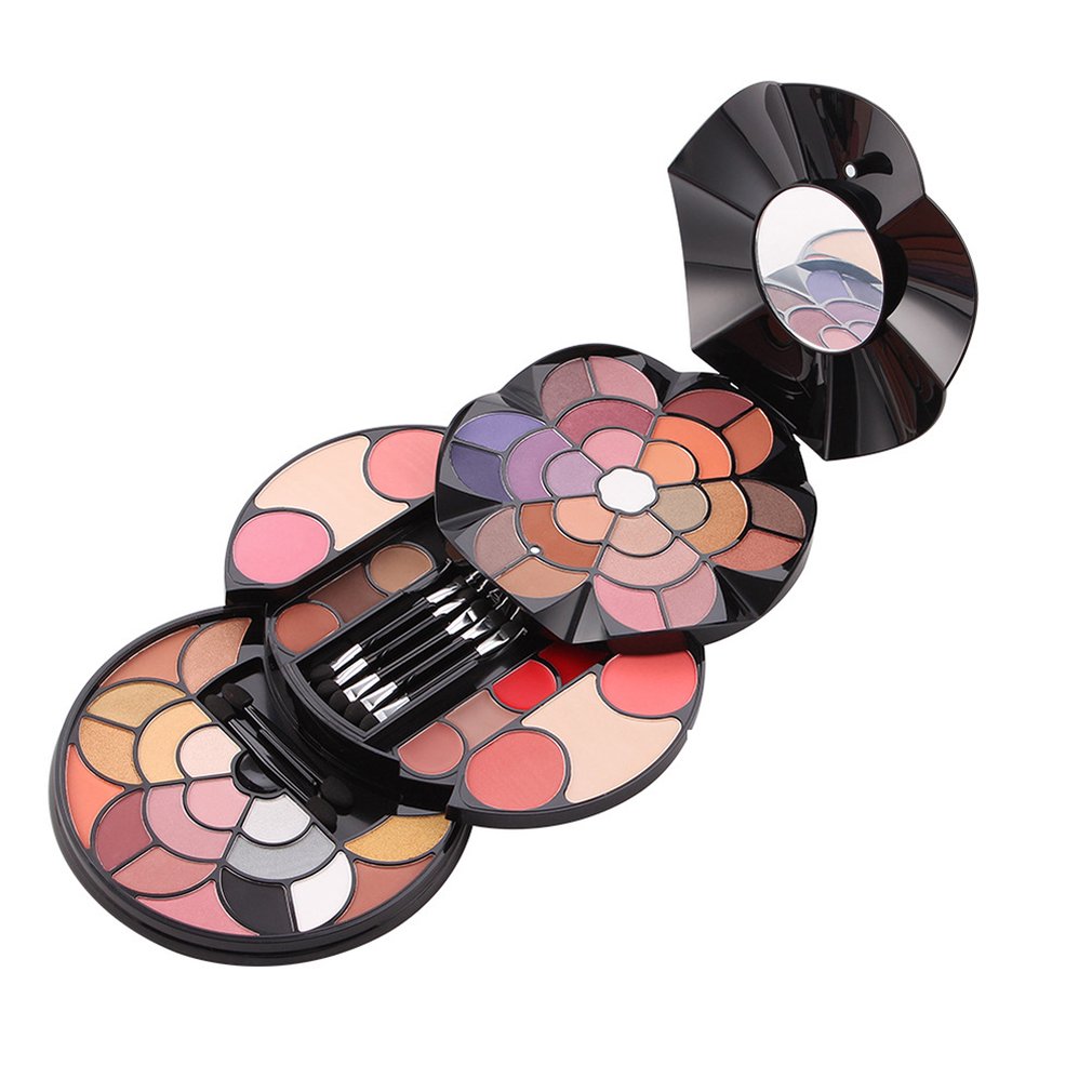 Petal Makeup Plate 43 Color Eye Shadow 4 Color Eyebrow Powder Blush Lipstick 2 Color Powder Makeup Box - ebowsos