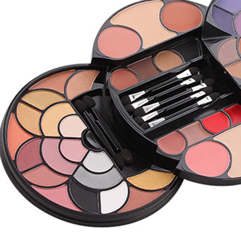 Petal Makeup Plate 43 Color Eye Shadow 4 Color Eyebrow Powder Blush Lipstick 2 Color Powder Makeup Box - ebowsos