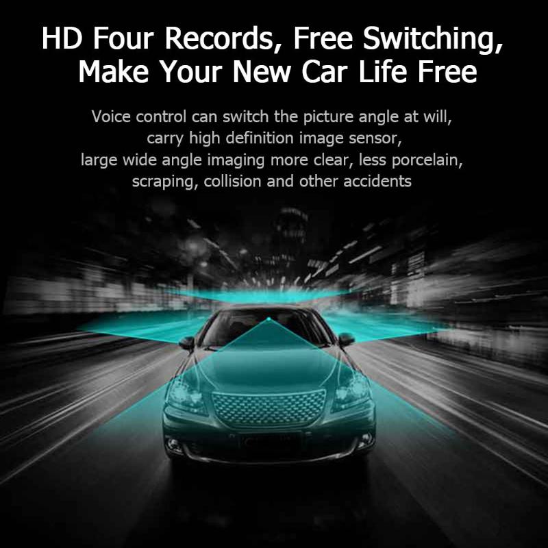 Phisung 9.88inch IPS Touch Screen Octa-core 4G WiFi 1296P Car Rearview Mirror DVR Video Recorder GPS Dash Cam with 4 Camera New - ebowsos