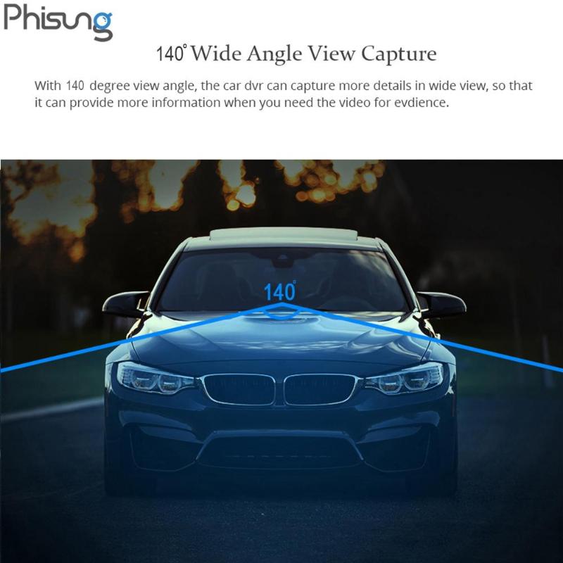 Phisung G900 9.35in Touch Screen Dual Len HD 1296P Car Rearview Mirror DVR Camera Video Recorder Starlight Night Vision Dash Cam - ebowsos