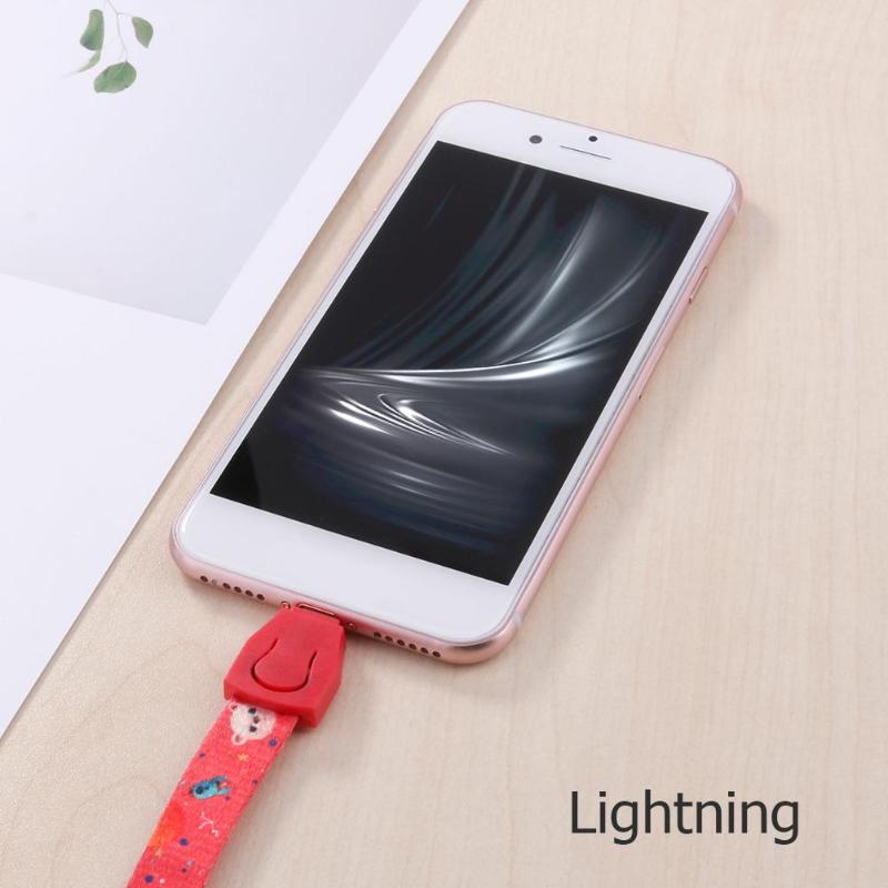 Phone Neck Lanyard Hand Wrist Strap String Type-C Micro USB 8Pin Charging Data Cable for iPhone Android High Quality Phone Cable - ebowsos