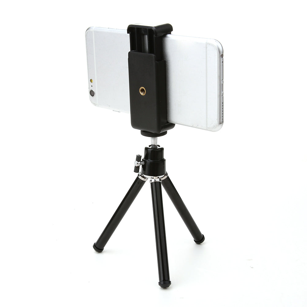 Phone Tripod 360 Rotatable Stand Tripod Bracket Stand + Cellphone Clip Holder Mount Bracket for iPhone 7/ 6 for Samsung HTC SONY - ebowsos