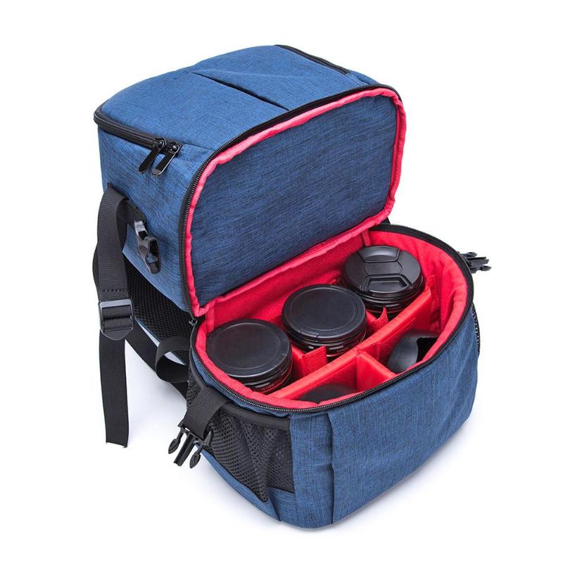 Photo Camera DSLR Video Waterprpof Oxford Fabric Soft Padded Shoulders Backpack SLR Bag Case for Digital Camera High Quality - ebowsos