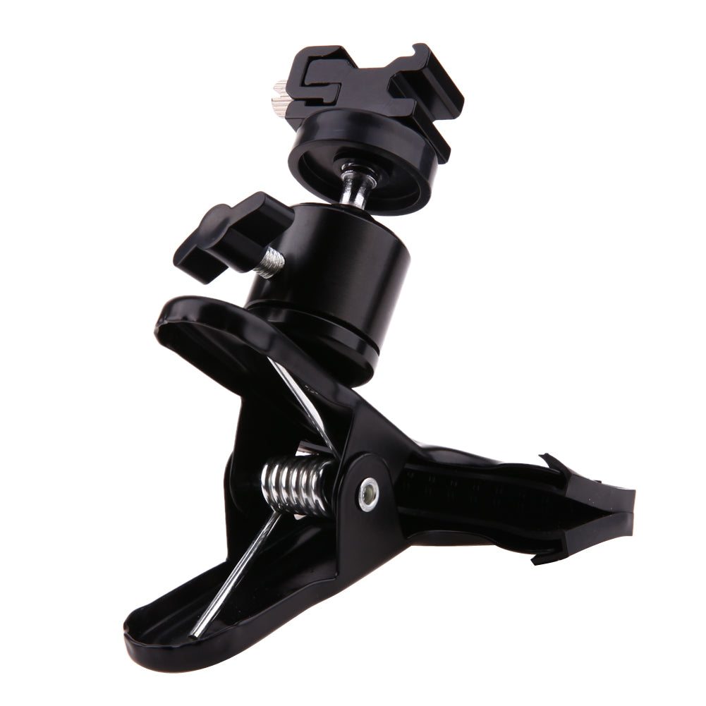 Photo Studio Accessories Backdrop Background Clamp Ball Head Hot Shoe Adapter Flash Light Stand Bracket Mount - ebowsos