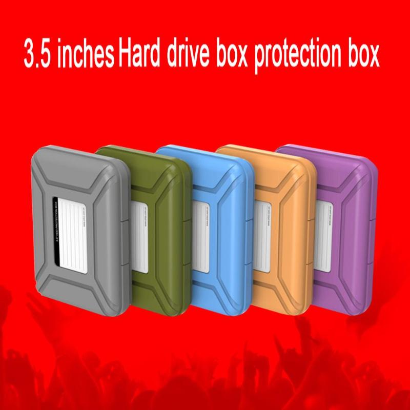 Phx-35 3.5 inch HDD Enclosure PP EVA Hard Carrying Case Hard Drive Disk Protective Caddy Case Storage Box - ebowsos