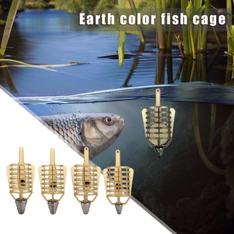 Plastic Bait Feeder Cage Fishing Connector Lead Safety and Reliability Sinker Fishing Lure Equipment Creative and Unique Project-ebowsos