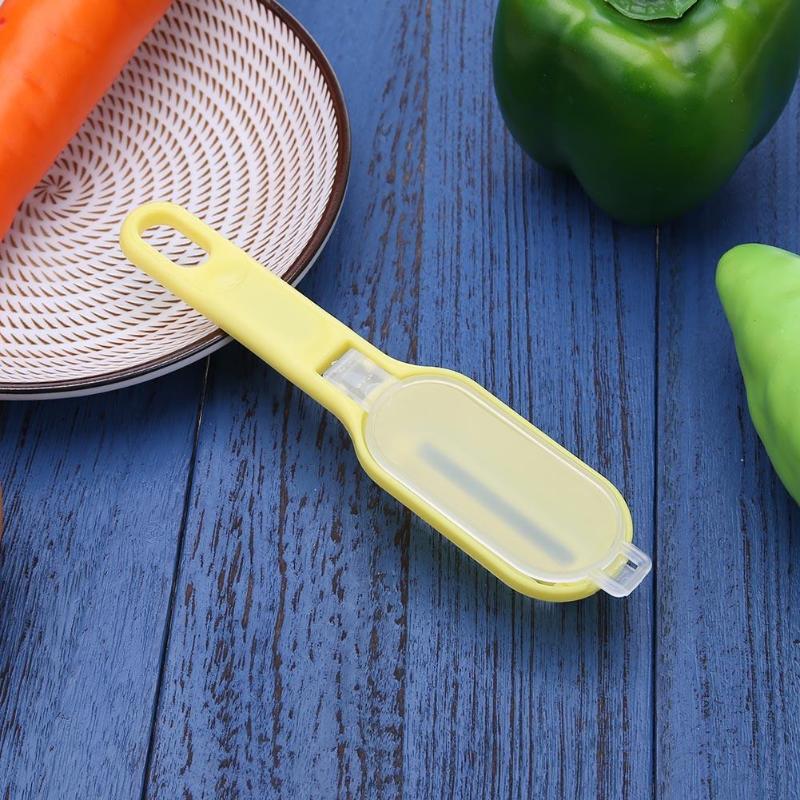 Plastic Fish Scales Graters Scraper Fish Cleaning Tool Scraping Scales Device with Clear Cover Home Kitchen Cooking Tools D4 - ebowsos