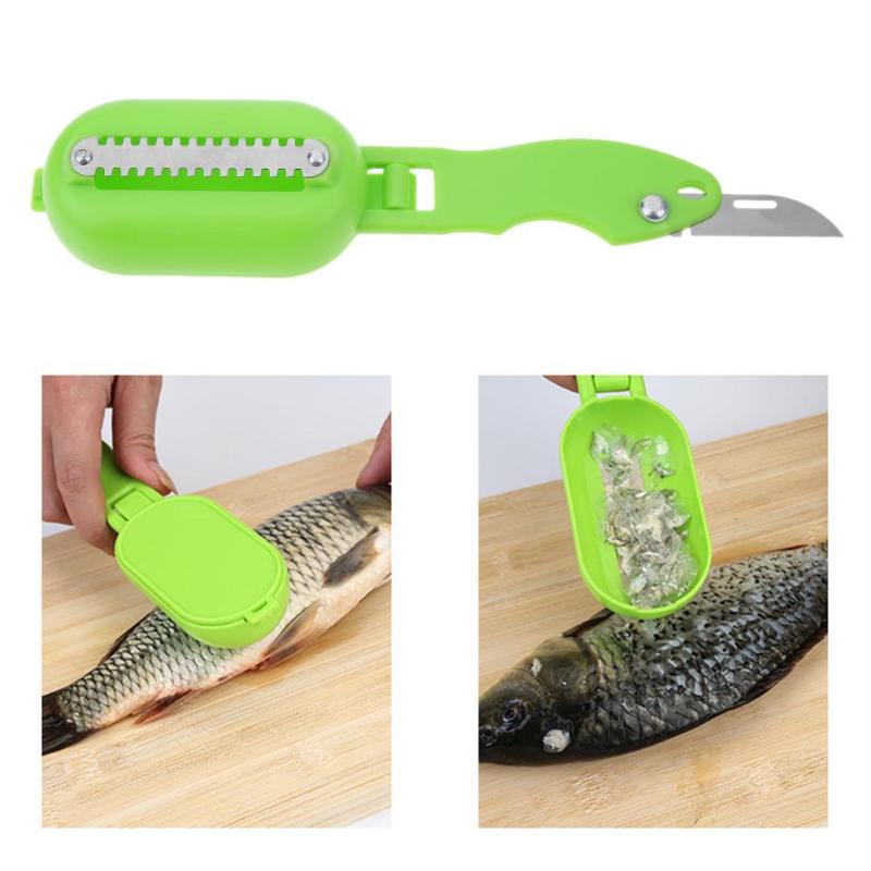 Plastic Fish Scales Scraper Graters Fish Cleaning Scraping Scales Device - ebowsos