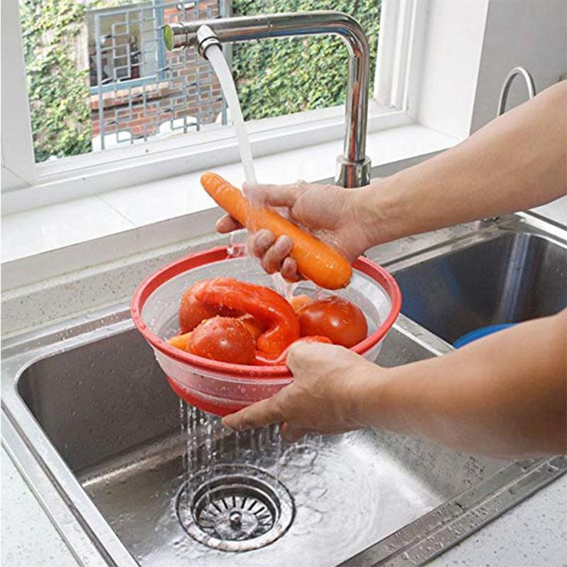 Plastic Foldable Microwave Oven Cover Lid Safety and Non-toxicity Exquisite Kitchen Supply Strainer Washing Basket 27x27x8.5cm - ebowsos