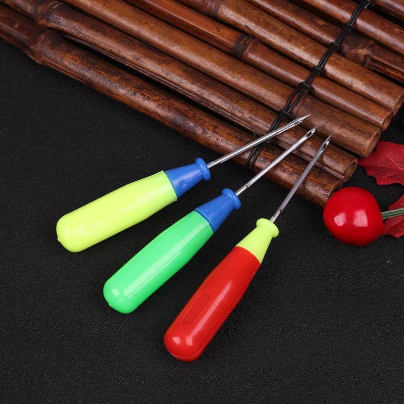 Plastic Handle Awl Handmade Sewing Stitcher Cone Needle Shoes Repair Tool - ebowsos