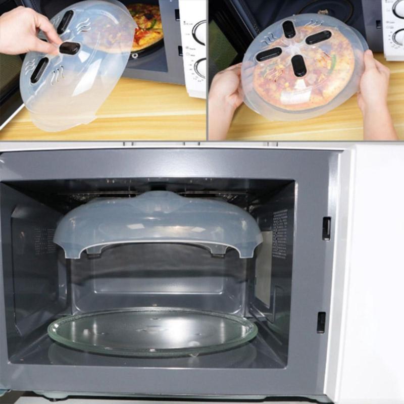 Plastic Microwave Food Anti-Sputtering Cover Kitchen Oven Splatter Guard - ebowsos