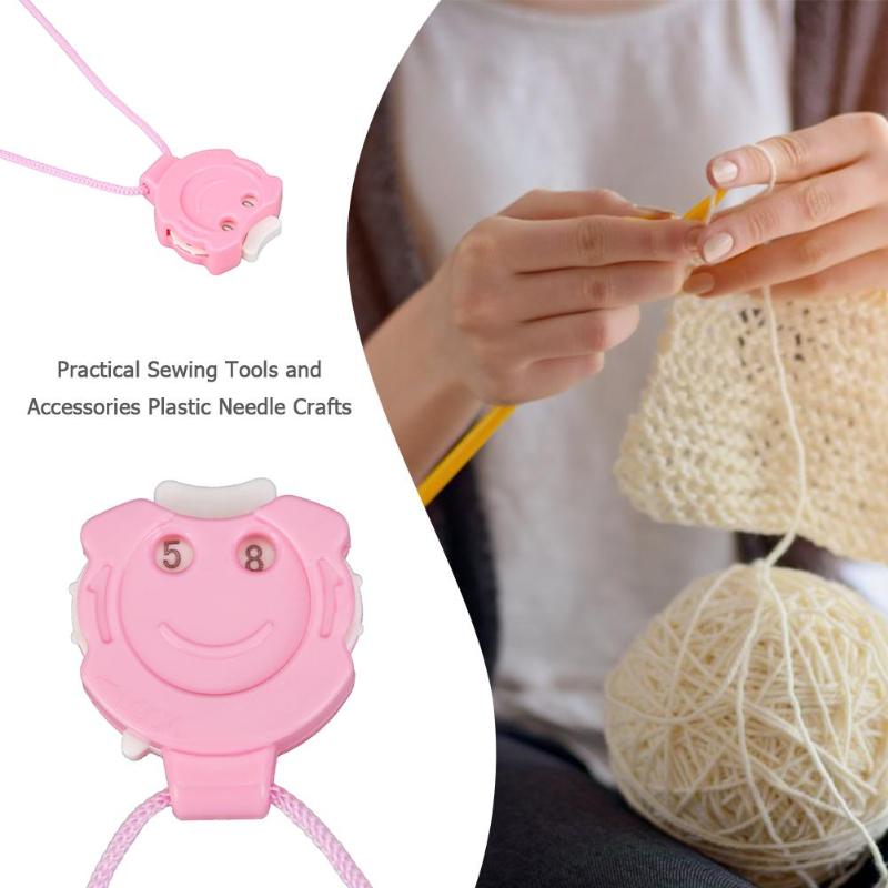 Plastic Needle Crafts Crochet Knitting Sewing Row Counter with Hanging Rope - ebowsos