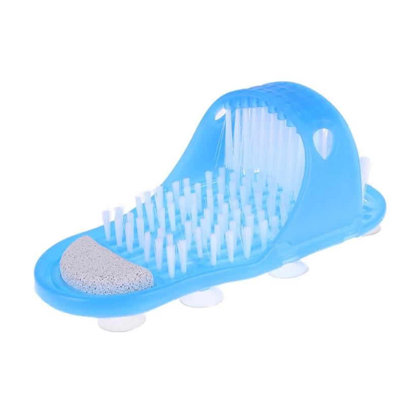Plastic Remove Dead Skin Massage Slipper Foot Scrubber Bath Shoe with Brush - ebowsos