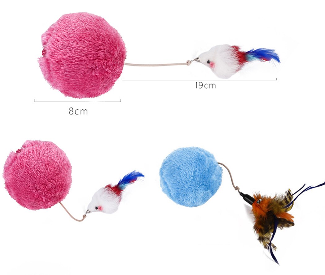 Plush Electric Ball Toy Cat Toys Creative Funny Electric Ball Pet Toy Pet Play Toy For Kitten Chasing Pet Interaction Supplies-ebowsos