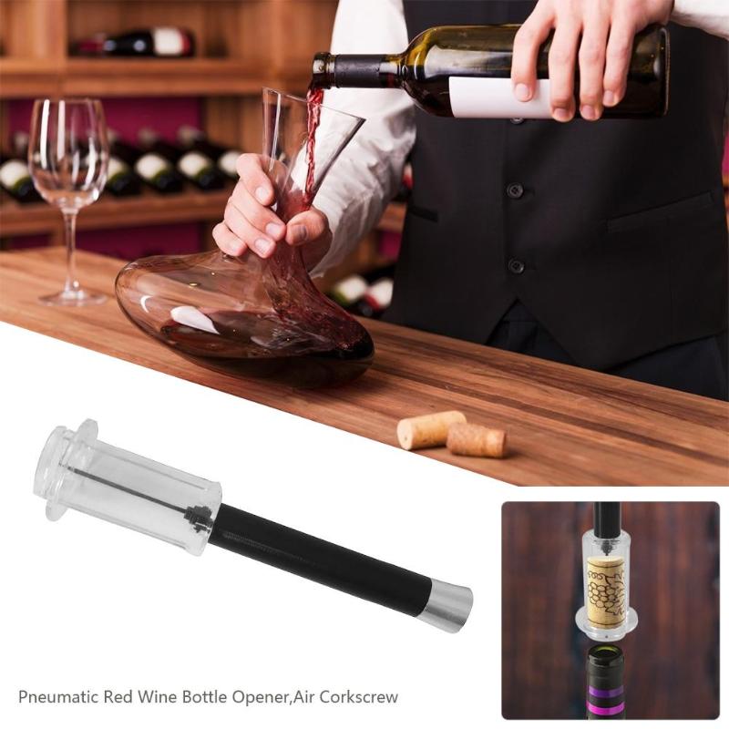 Pneumatic Red Wine Bottle Opener Air Pressure Pumps Cork Manual Corkscrew Pneumatic Bottle Opener for Red Wine Festival - ebowsos