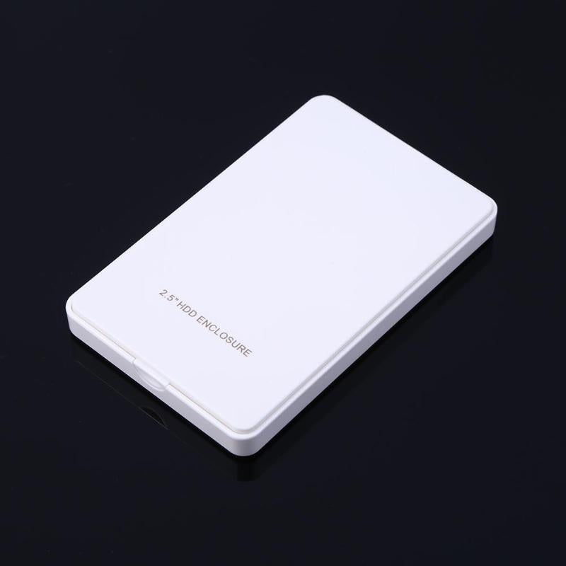 Portable 2.5inch IDE Hard Disk Drive Enclosure USB 2.0 External HDD Case Box White USB Hard Disk Drives HDD Case With USB Cable - ebowsos
