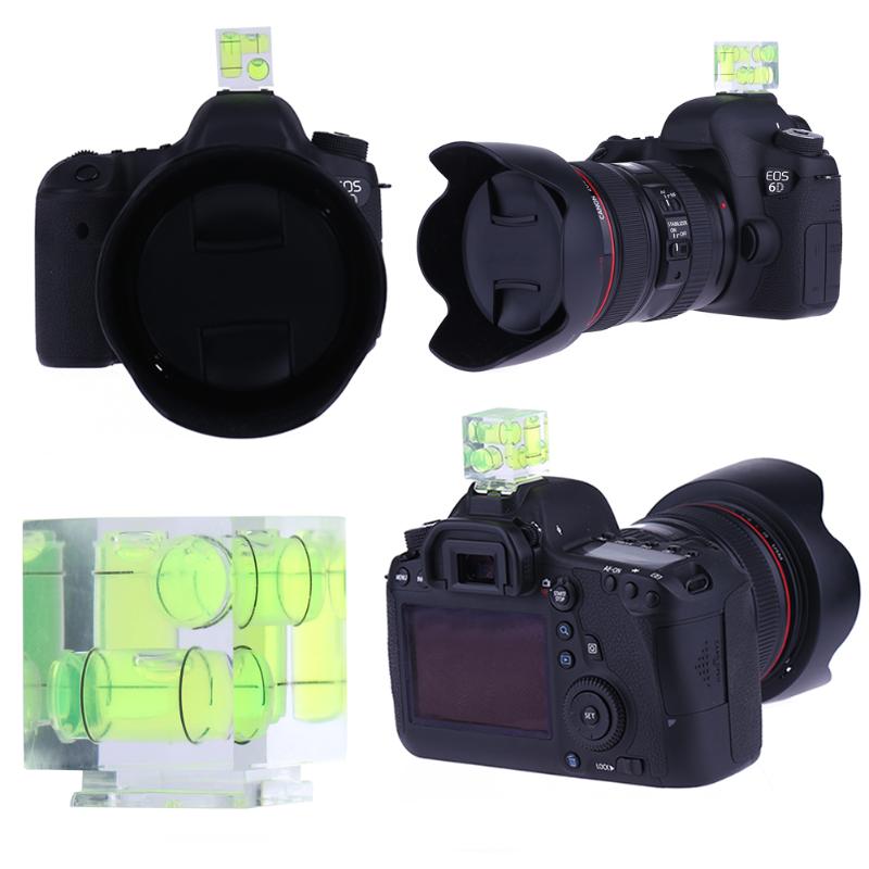 Portable 3 Axis 3-Dimension Camera Spirit Bubble Level Balance Hot Shoe Mount for Canon Nikon Panosonic Digital Camera - ebowsos