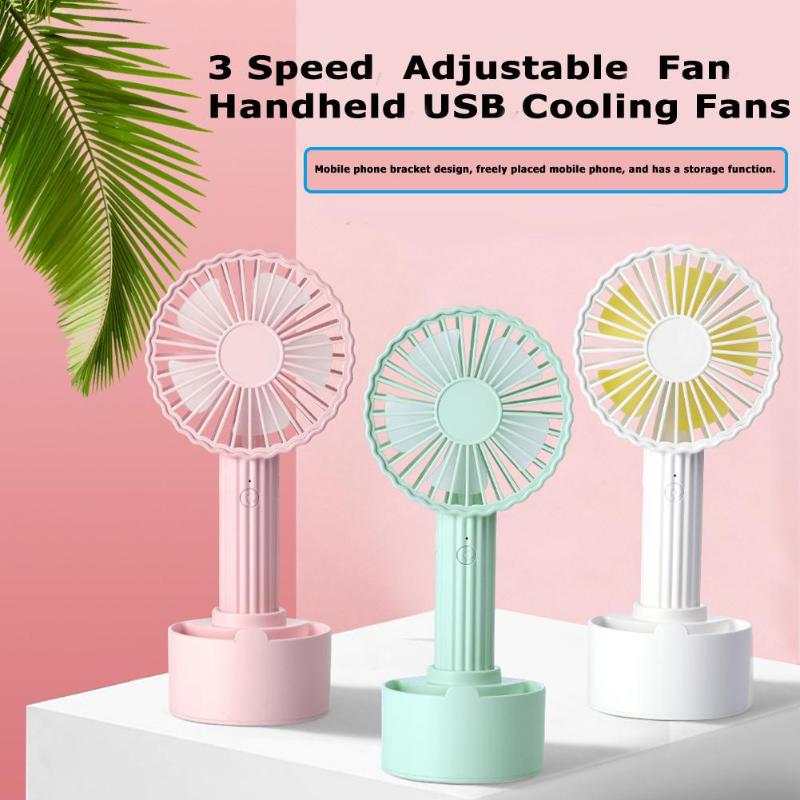 Portable 3 Speed Adjustable Mini Fan Handheld USB Charging Cooling Fans Air Cooler For Android Phone Laptop Desktop Drop Ship - ebowsos