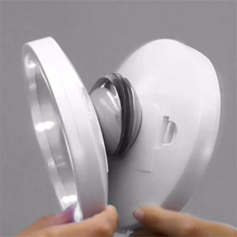 Portable 360 Degree Rotation Makeup Mirror Professional 8X Magnification LED Bright Light Make up Mirror Locking Suction Cup - ebowsos