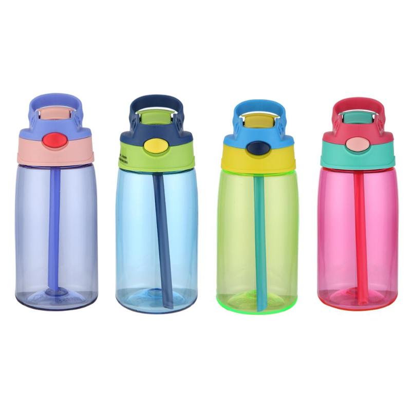 Portable 480mL Plastic Drinking Cup Leakproof Sports Water Bottle w/Straw High Strength Hardness Wear Resistance Dropshipping - ebowsos