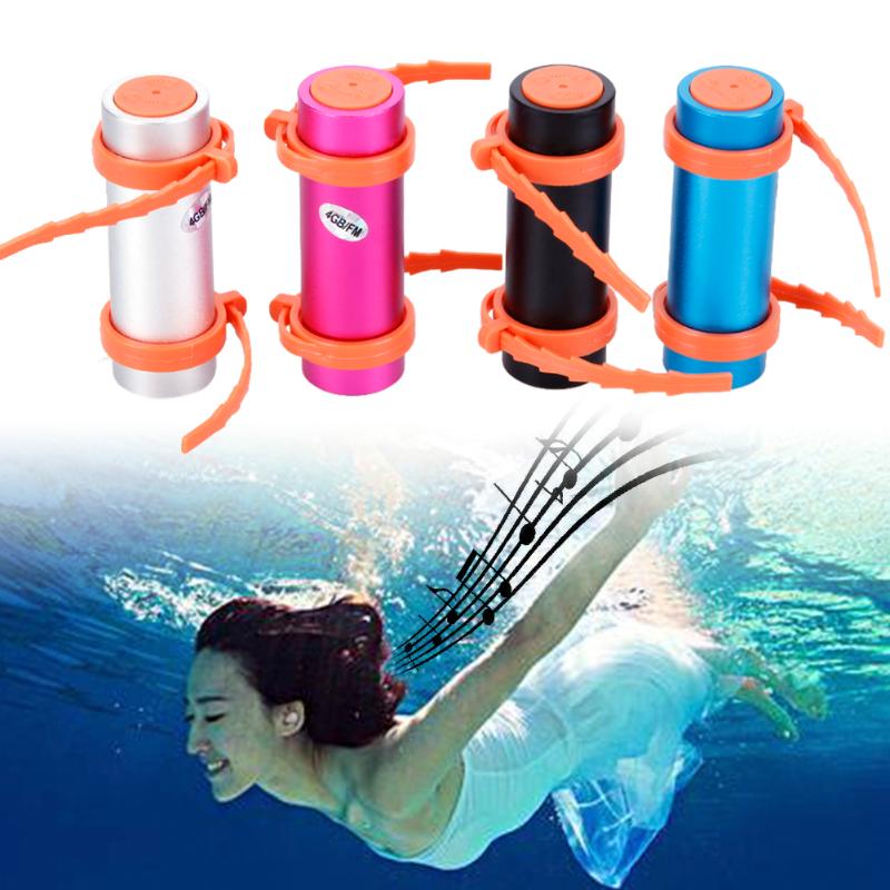 Portable 4GB Diving Waterproof Swimming Underwater Sports Music USB Mini MP3 Player FM Radio with Earphone Armband 4 Color LY4 - ebowsos