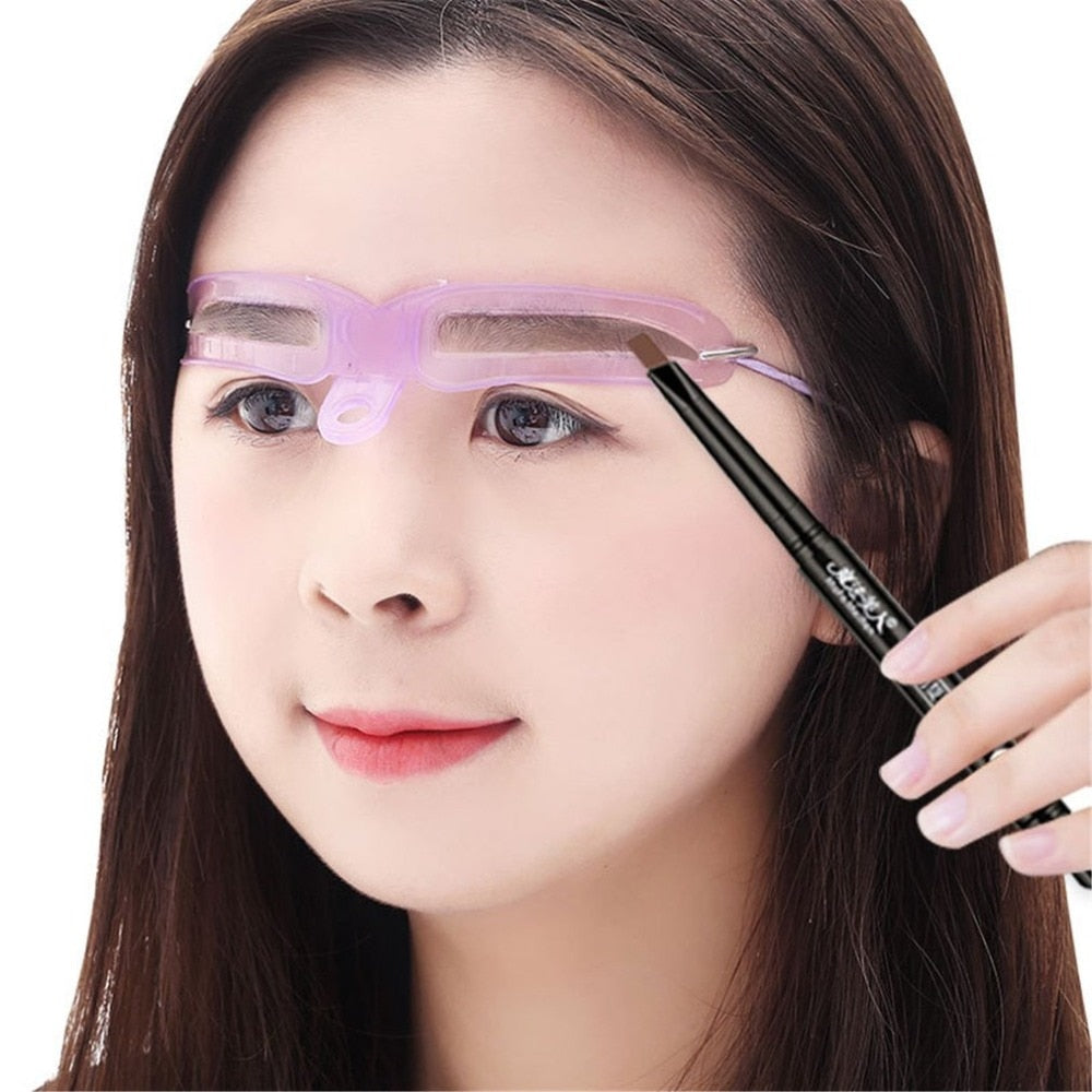 Portable 8 type Eyebrow Shaping Stencils Eye Brow Guide Template Kit Makeup DIY Tool Portable Women Makeup Accessories - ebowsos