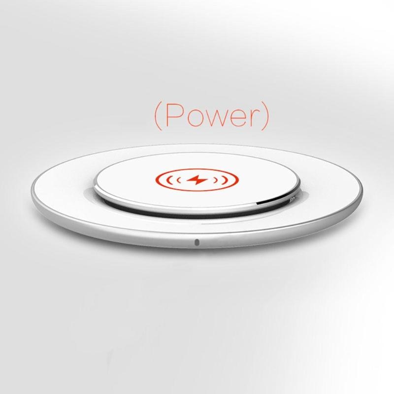 Portable Aluminium Alloy 9.9MM Ultra Thin Qi Wireless Charger USB Fast Wireless Charging Pad For iPhone 8 X Supply Quick Charger - ebowsos