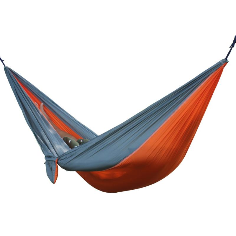 Portable Double Person Camping Garden Leisure Travel Hammock Garden Parachute Flyknit Backyard Hanging Sleeping Bed - ebowsos