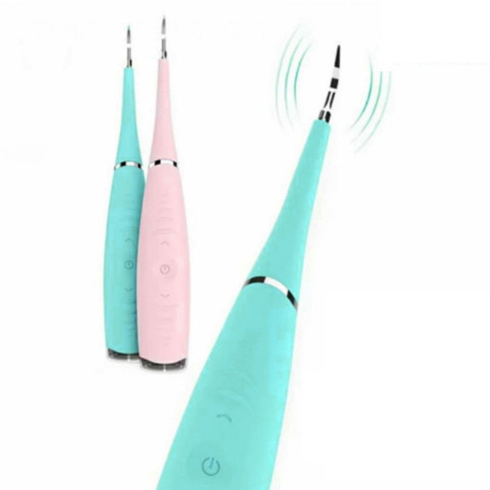 Portable Electric Sonic Dental Scaler Tooth Calculus Remover Tooth Stains Tartar Tool Dentist Whiten Teeth Health Hygiene white - ebowsos