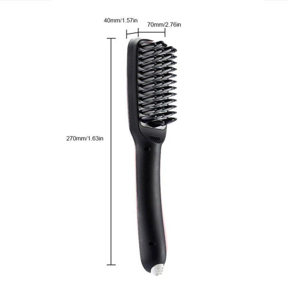 Portable Hair Straightener Ceramic Hairstyle Straightening Styling Tool Girls Ladies Straight Hair Comb Care - ebowsos