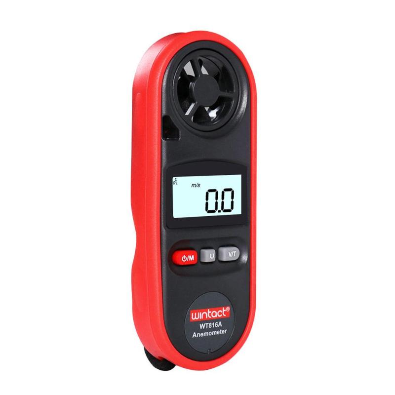 Portable LCD Digital Anemometer Wind Speed Meter Temperature Tester Anemometro -10 ~ 45C Windmeter Wind Speed Gauge Meter - ebowsos
