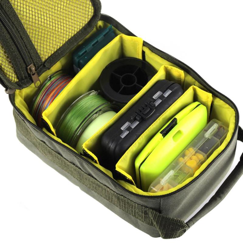 Portable Multiple Compartments Fishing Line Reel Lure Hook Storage Handbag-ebowsos