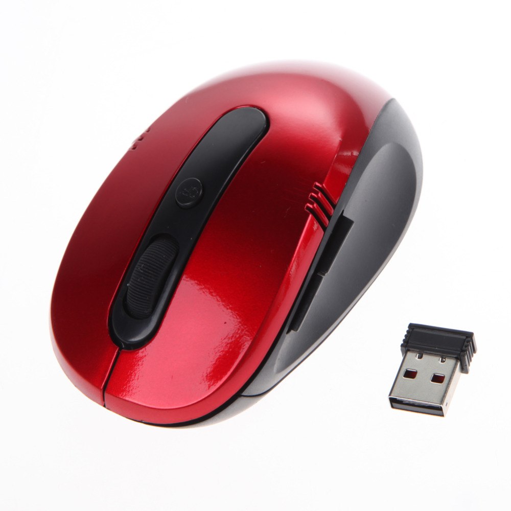 Portable Optical Wireless Mouse USB Receiver RF 2.4G For Desktop & Laptop PC Compute Peripherals Accessories 3 Colors Hot Sale - ebowsos