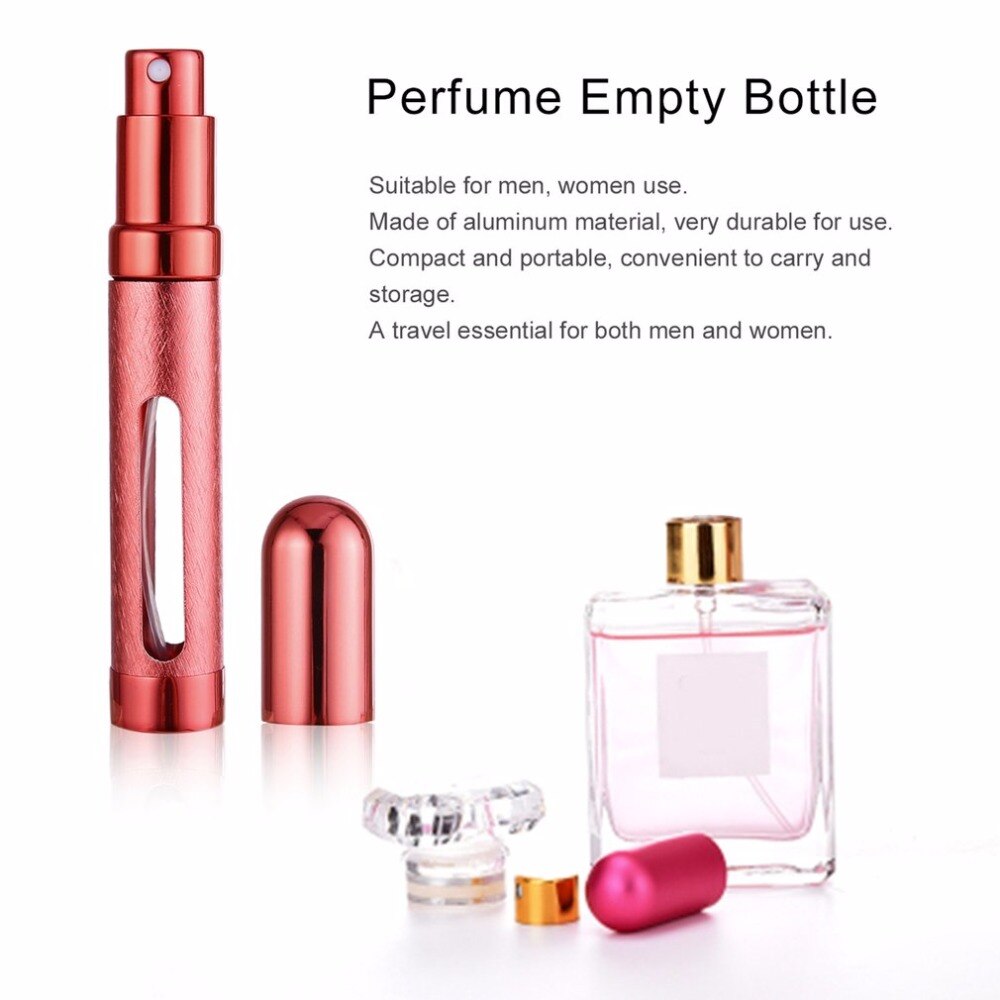 Portable Size Fashion Deluxe Travel Refillable Bottles Mini Perfume Bottle Atomiser Spray Aluminum Perfume Bottle Atomizer women - ebowsos
