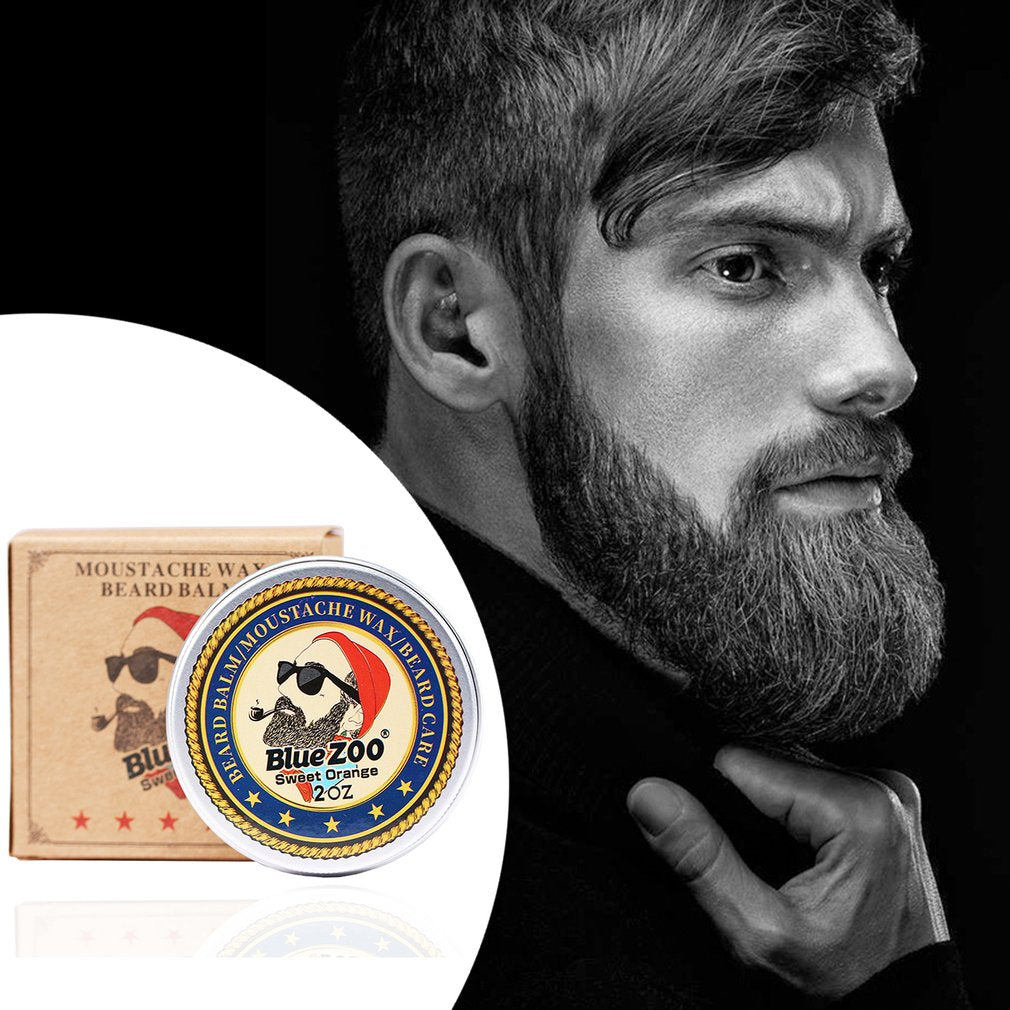 Portable Size Men Beard Oil Balm Moustache Wax for styling Beeswax Moisturizing Smoothing Gentlemen Beard Care with Fragrance - ebowsos