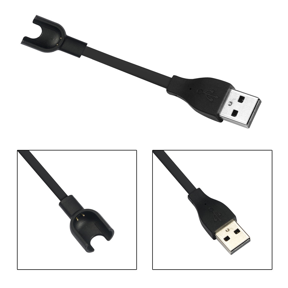 Portable TPU Smart Bracelet USB Cable Charger Cable Charging 13cm 5V for Xiaomi Miband for Mi Band 2 - ebowsos