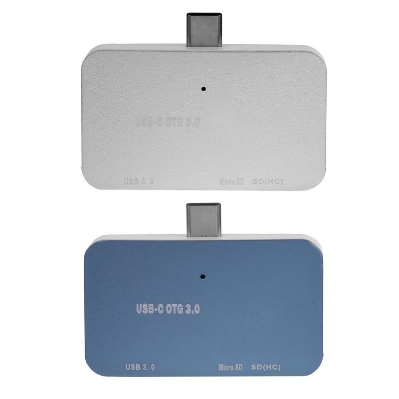 Portable USB 3.0 Type-C Hub USB-C Splitter Extender Multifunctional Micro SD TF SD(HD) Card Reader Memory Cardreader - ebowsos