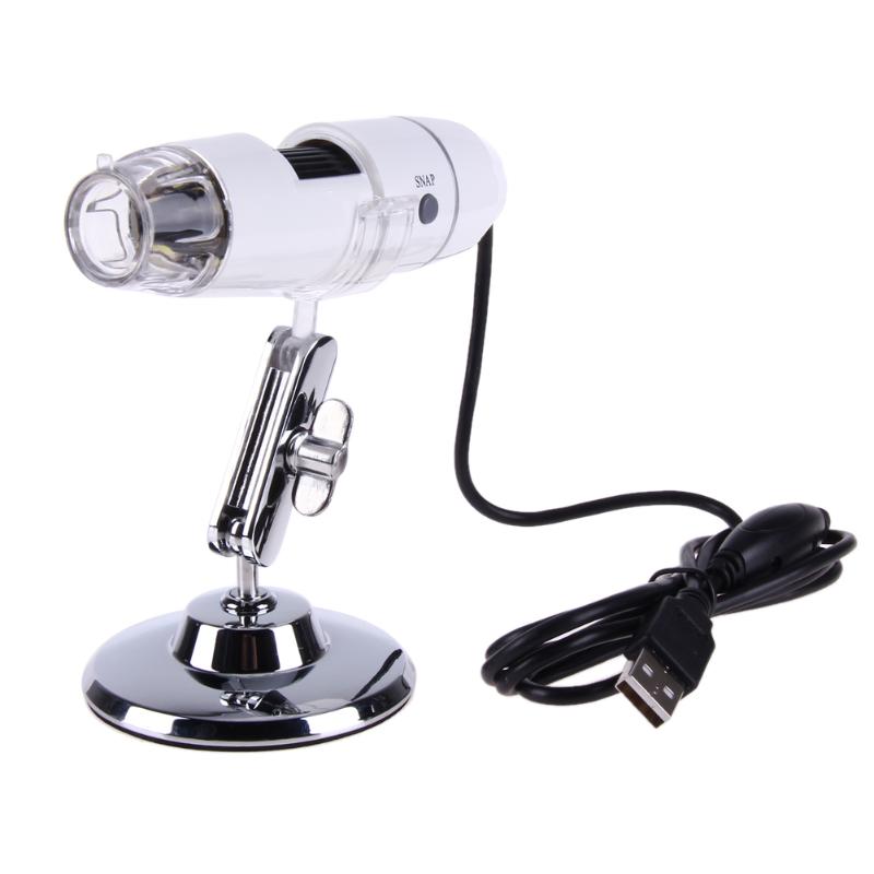 Portable USB Digital Microscope Endoscope Magnifier 1000X Video Camera 8LED Electronic Microscope with Stand - ebowsos