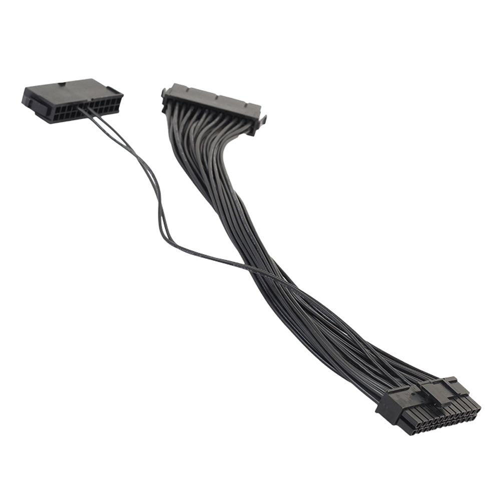 Power Supply Cable Mining 20+4pin Cable Connector 30cm 24 Pin Dual PSU Power Supply Extension Cable for Computer High Quality - ebowsos