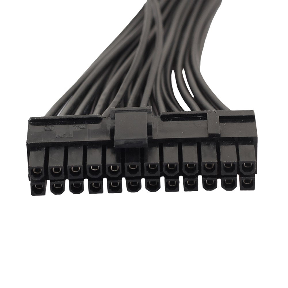 Power Supply Cable Mining 20+4pin Cable Connector 30cm 24 Pin Dual PSU Power Supply Extension Cable for Computer High Quality - ebowsos