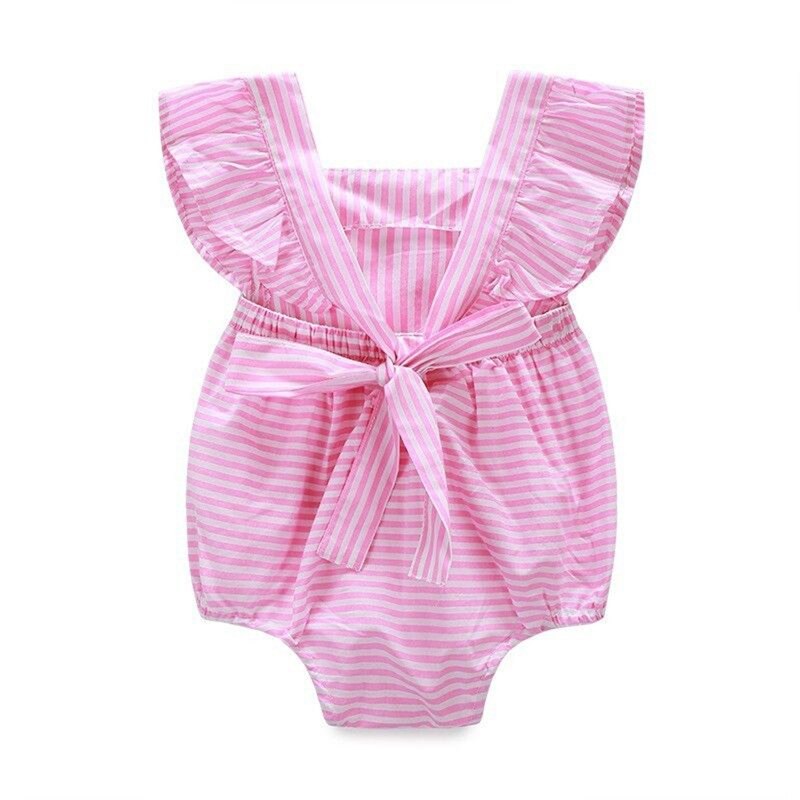 Princess Summer Children Clothing Cute Infant Baby Kids Girl Clothes Bow Bodysuit Jumpsuit Outfits Sunsuit - ebowsos