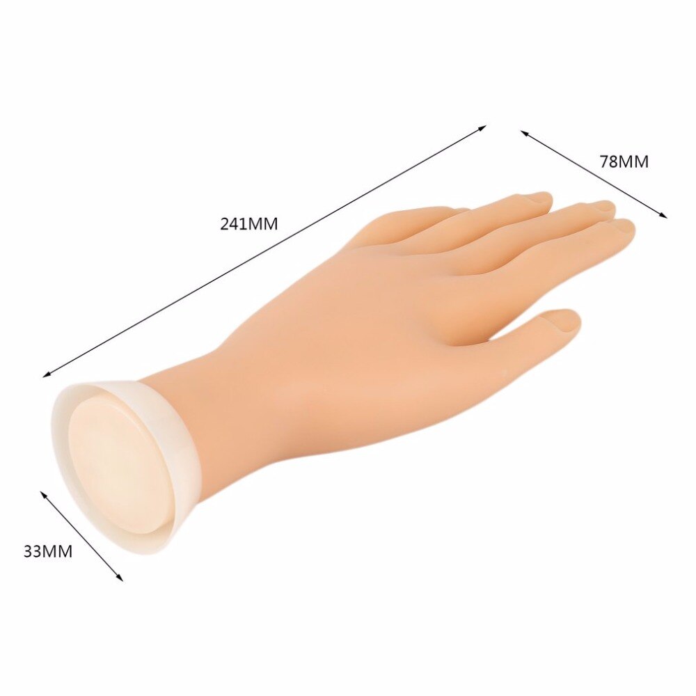 Pro Practice Nail Art Hand Soft Training Display Model Hands Flexible Silicone Prosthetic Personal Salon Manicure Tools Beauty - ebowsos