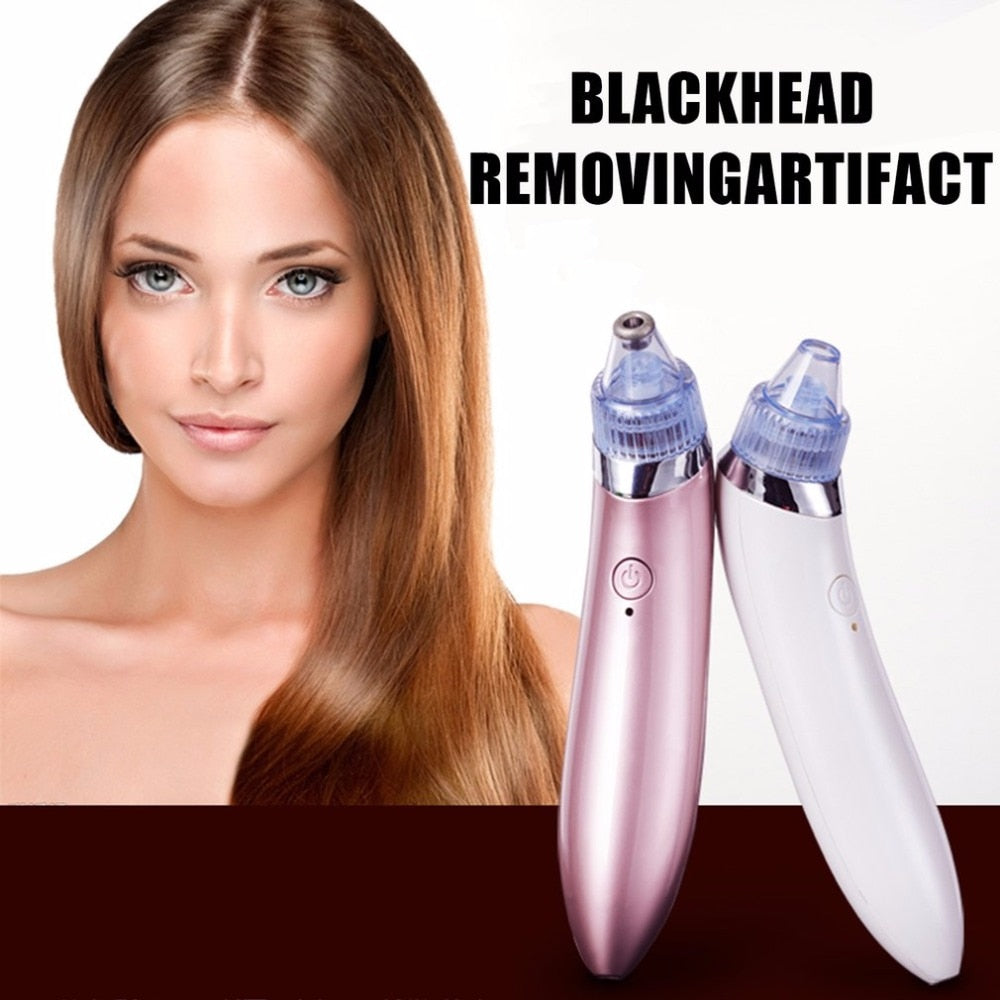 Pro Ultrasonic Vibration Electric Blackhead Vacuum Suction Remover Vacuum Face Pore Spot Cleaner Beauty Facial Skin Care Tool - ebowsos