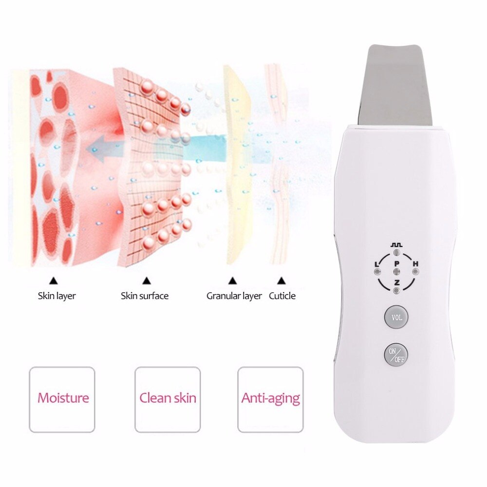 Professiona Deep Cleansing Ultrasonic Skin Spatula Anion Skin Cleaner with Ionic Technology for Natural Exfoliation&Nourishment - ebowsos