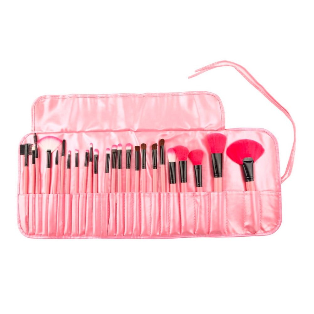 Professional 24 pcs Makeup Brush Set tools Make-up Toiletry Kit Wool Brand Face Brushes Set Case Cosmetic Makeup Tool Kits - ebowsos