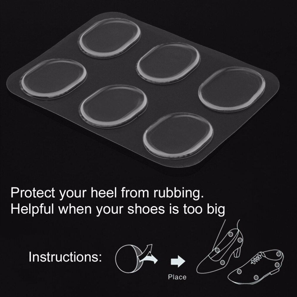 Professional 30pcs/lot  Women Ladies Girls Silicone Gel Shoe Insole Inserts Pad Foot Care Tool Heel Grips Liner Drop Shipping - ebowsos