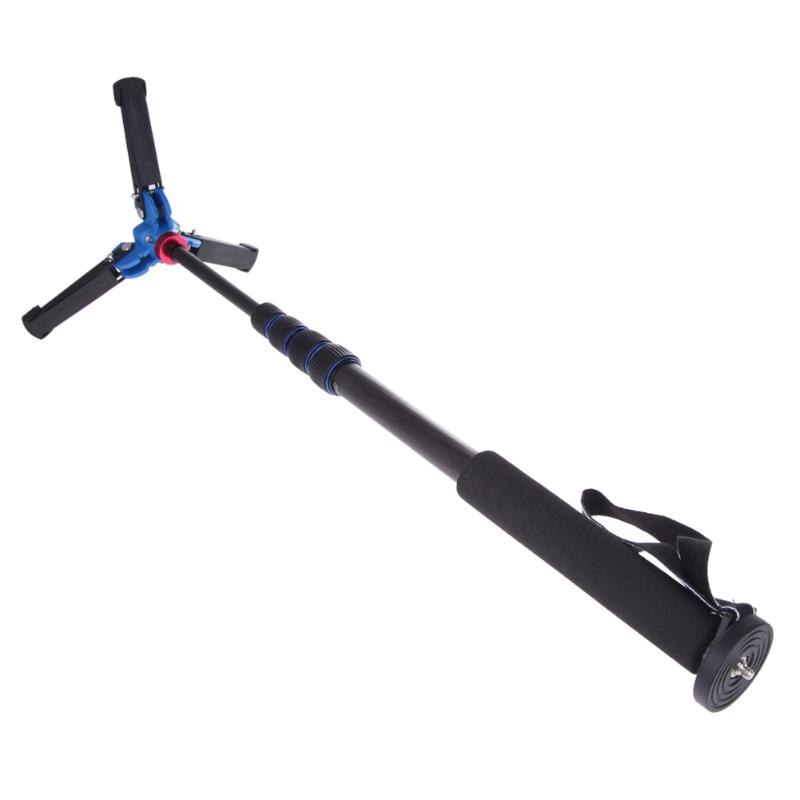 Professional 65 Inch Carbon Fiber Camera Monopod Video Monopods Aluminum Table Top Tripod 4 Section Carrying Bag Max Load 18lbs - ebowsos